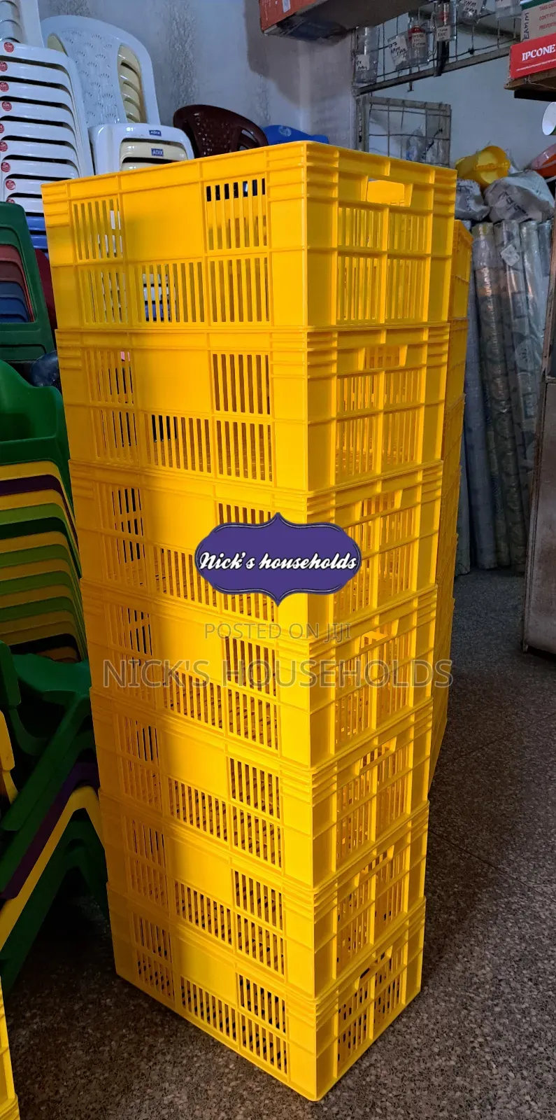 Yellow Plastic Crates