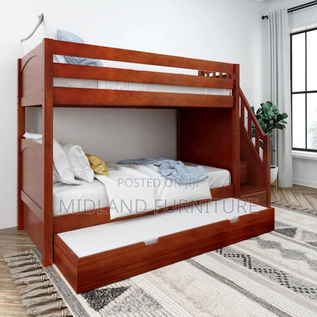 Mahogany Tripple Decker Bunk Bed - main view