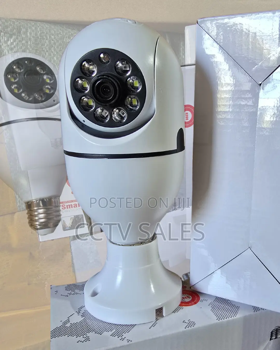V380 Bulb Type Motion Recording and Remote View CCTV Camera