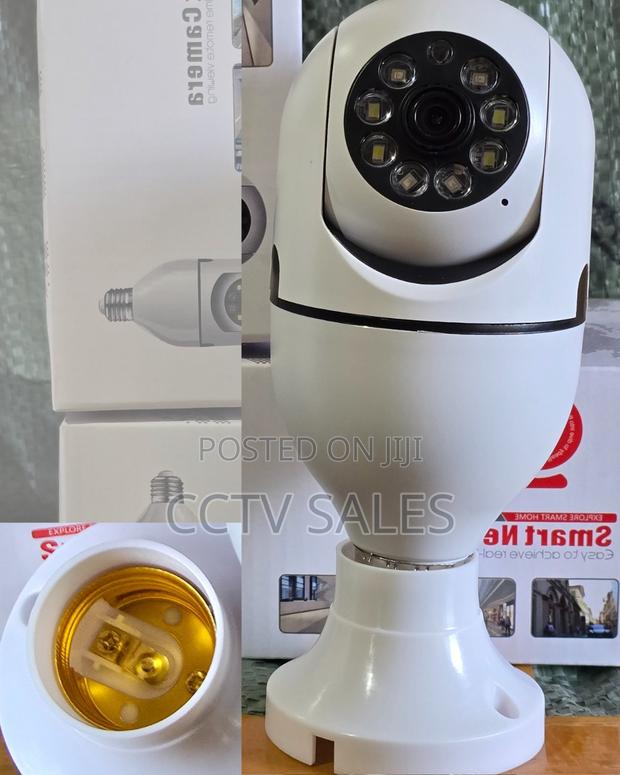 PTZ Bulb V380app Rotating Nanny Camera