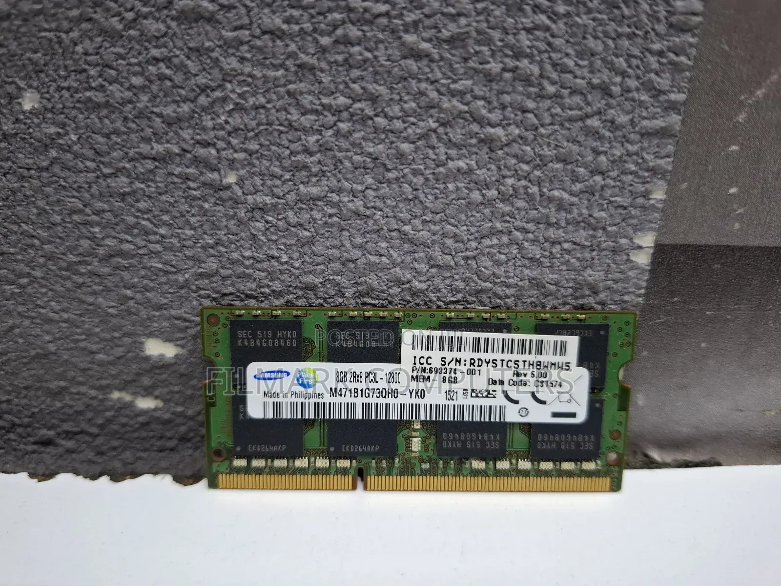 Samsung M471b1g73qh0-yk0 1521 8gb 2rx8 Pc3l-12800s-11-13-f3