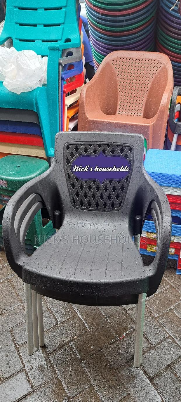 Black Cafe Plastic Chairs, Comfort Plastic Chair - main view