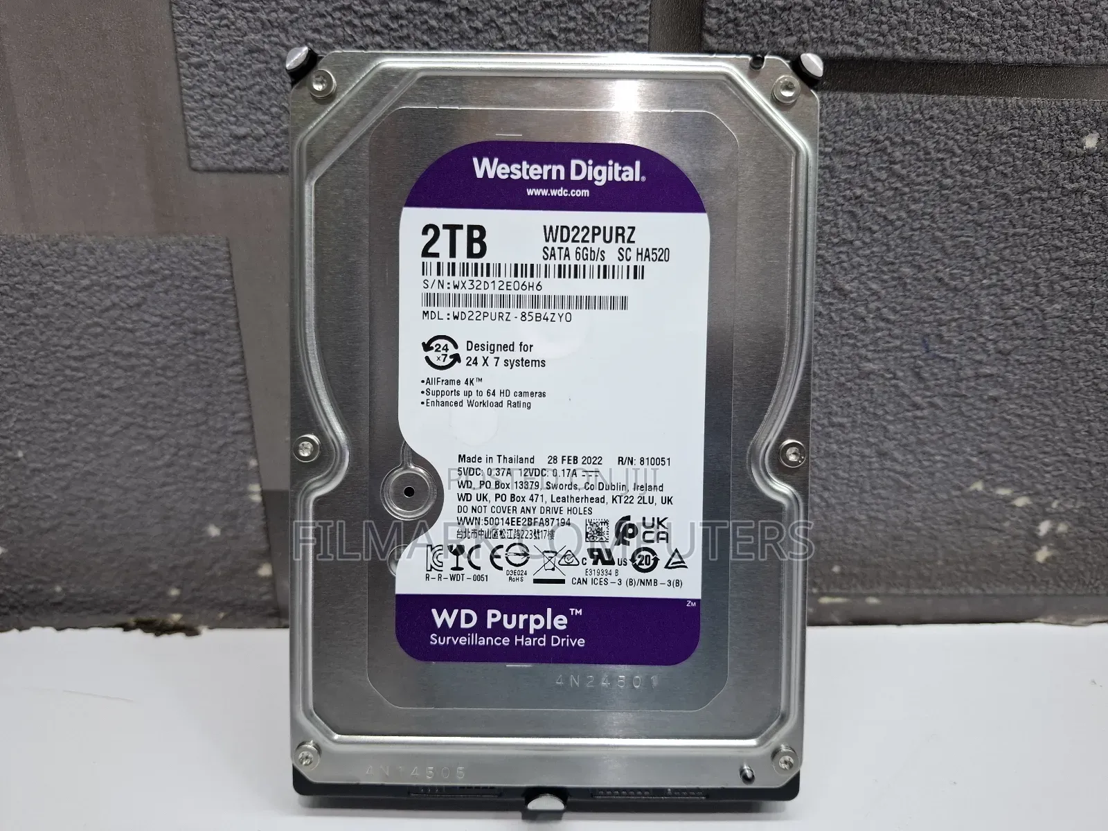 Wd Purple Surveillance Hard Drive – 2 Tb for CCTV