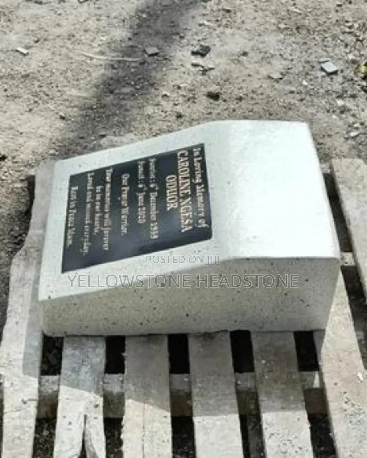 Terrazzo Memorial Grave Tombstone
