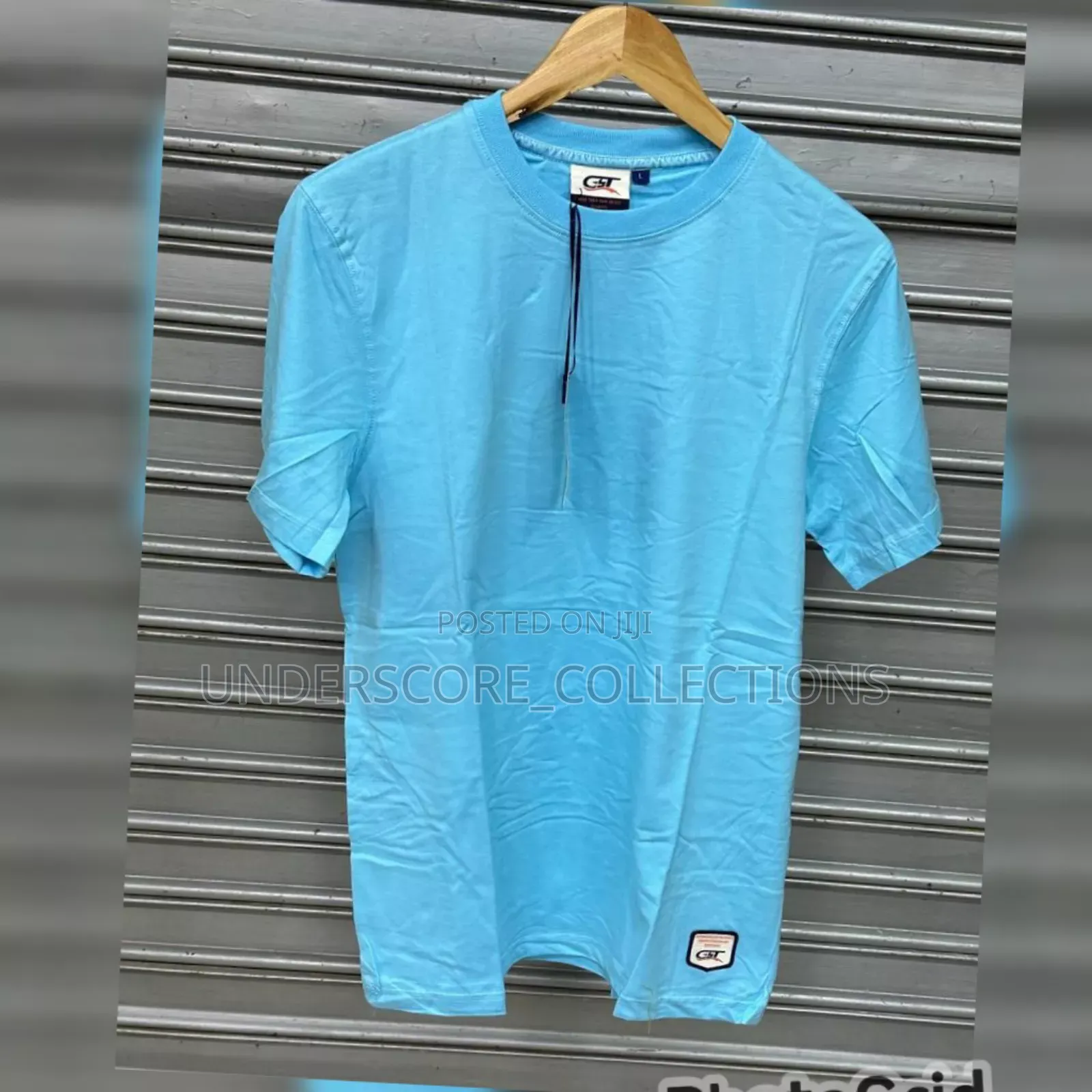 Light Blue Short Sleeved Men's T-Shirts
