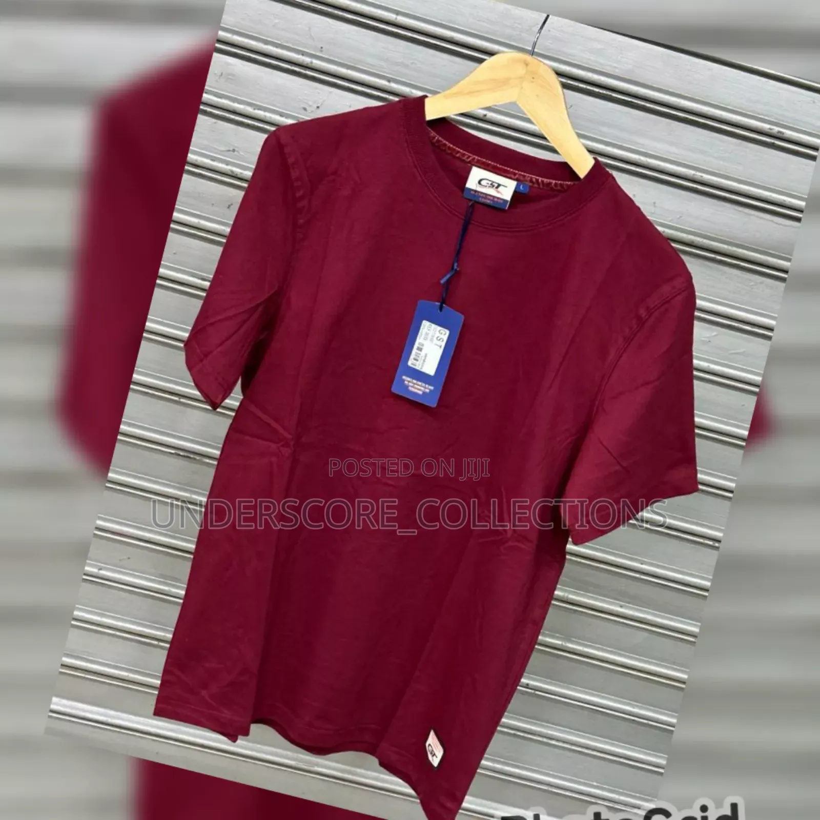 Burgundy Short Sleeved Men's T-Shirts