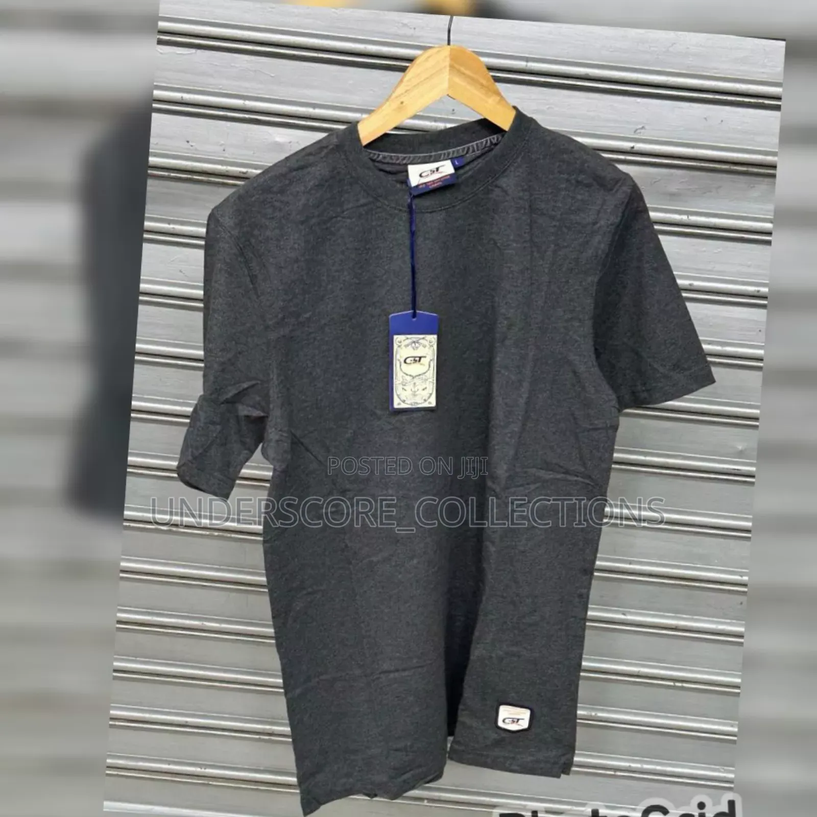 Gray Short Sleeved Men's T-Shirts