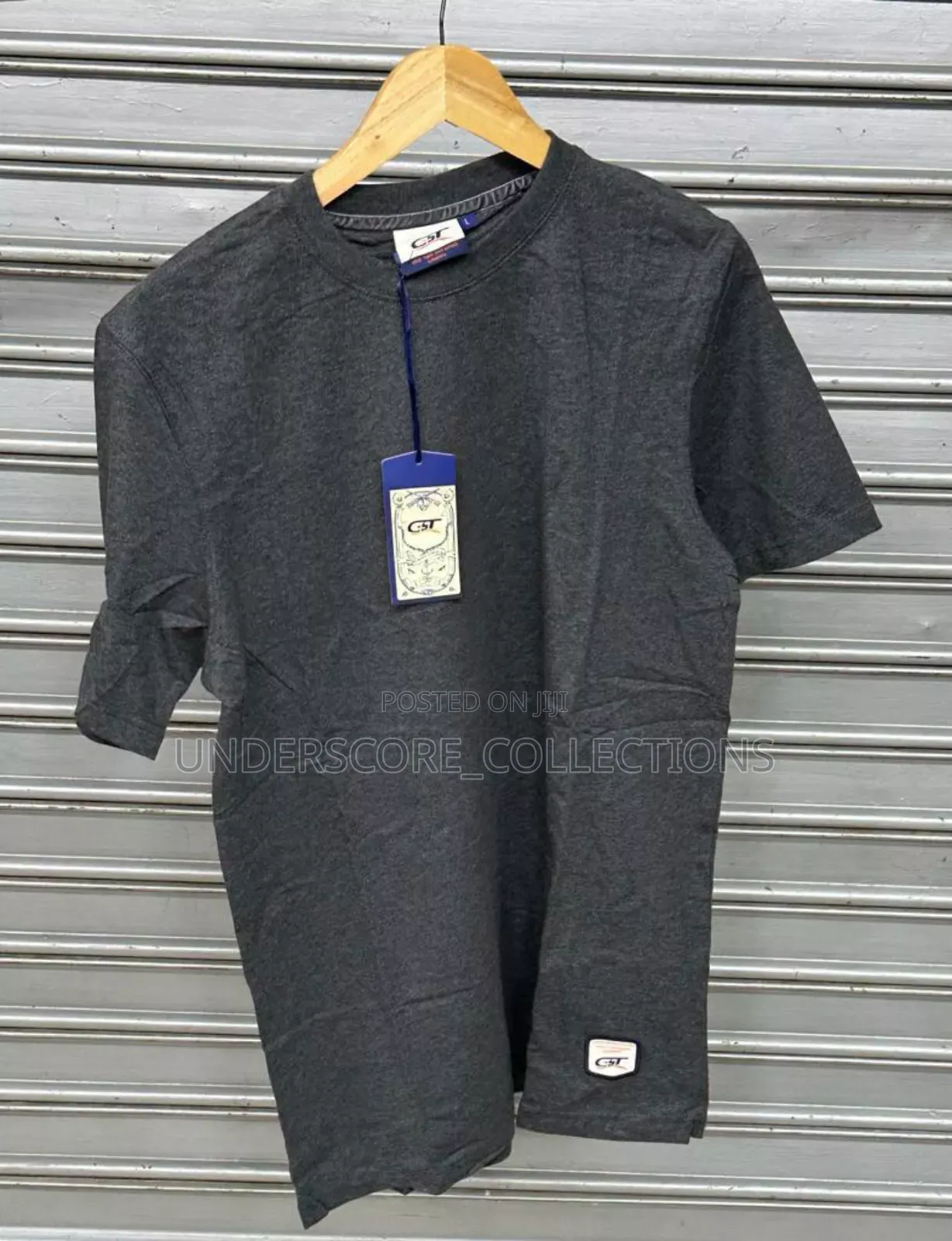 Gray Short Sleeved Men's T-Shirts