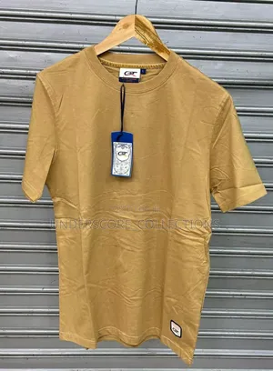 Beige Short Sleeved Men's T-Shirts