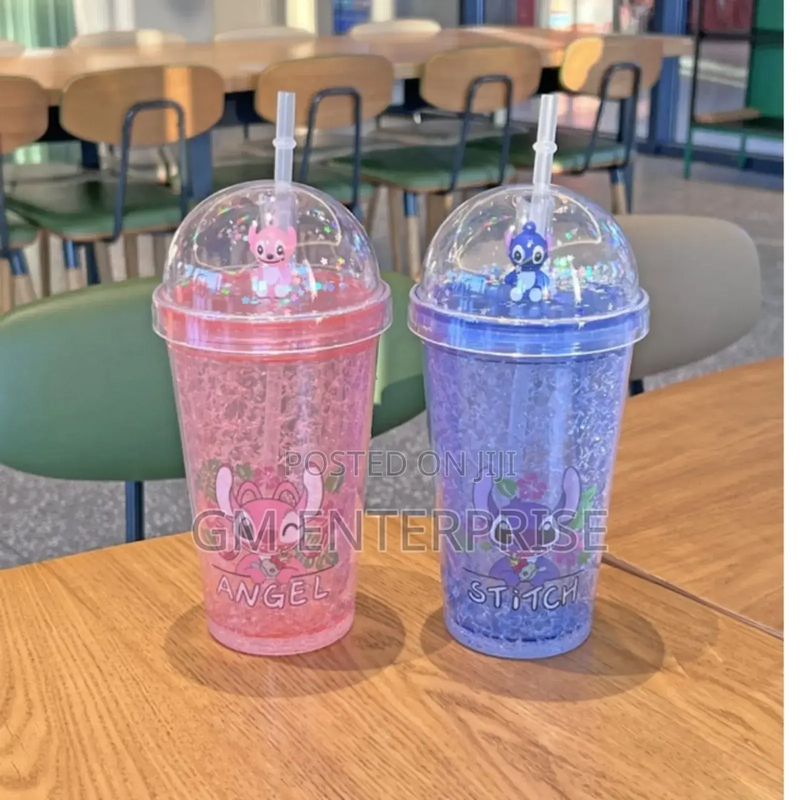 Stitch Straw Frosted Cups