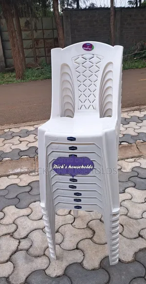 White Armless Plastic Chairs
