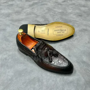 John Foster Wet Look Pure Leather Official Shoe