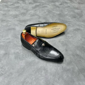 John Foster Lace Less Pure Leather Official Shoes