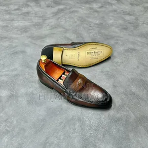 John Foster Lace Less Pure Leather Official Shoes