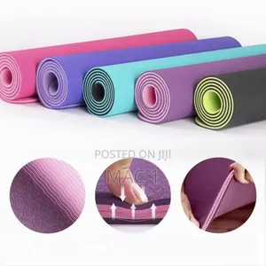 Portable Yoga Exercise Gym Mats Rubber Double Sided