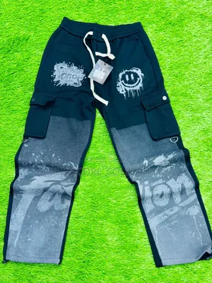 Black Graffiti Designed Pants