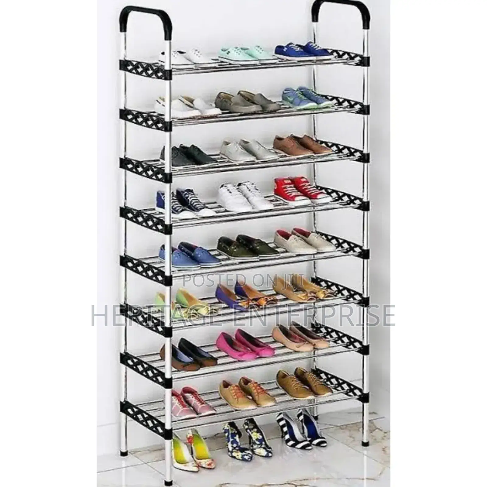 Shoe Rack 8 Layer Black