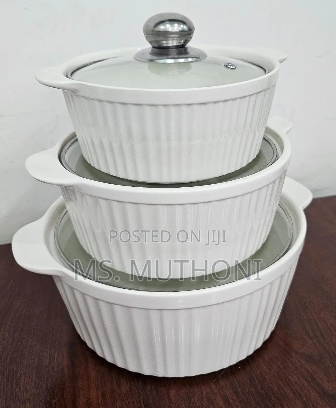 New and Unique Patterns 3 Ceramic Serving Dishes Set