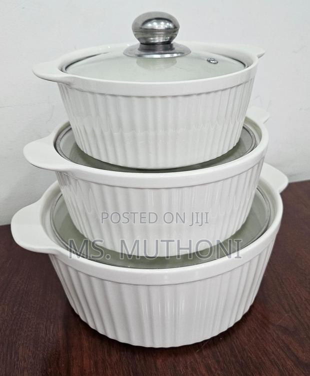 New and Unique Patterns 3 Ceramic Serving Dishes Set - thumbnail 5