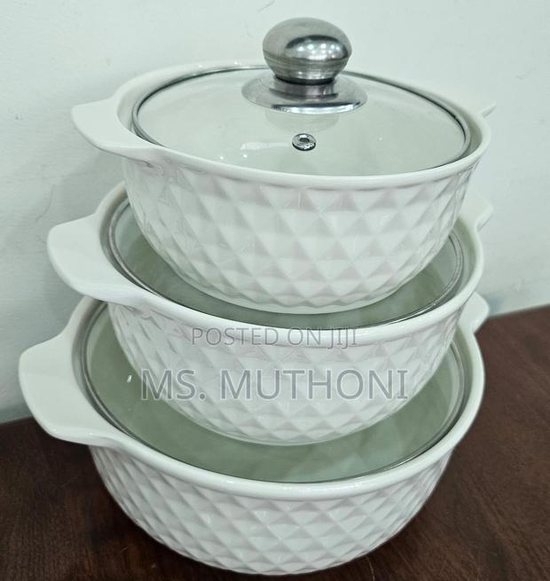 New and Unique Patterns 3 Ceramic Serving Dishes Set - thumbnail 8