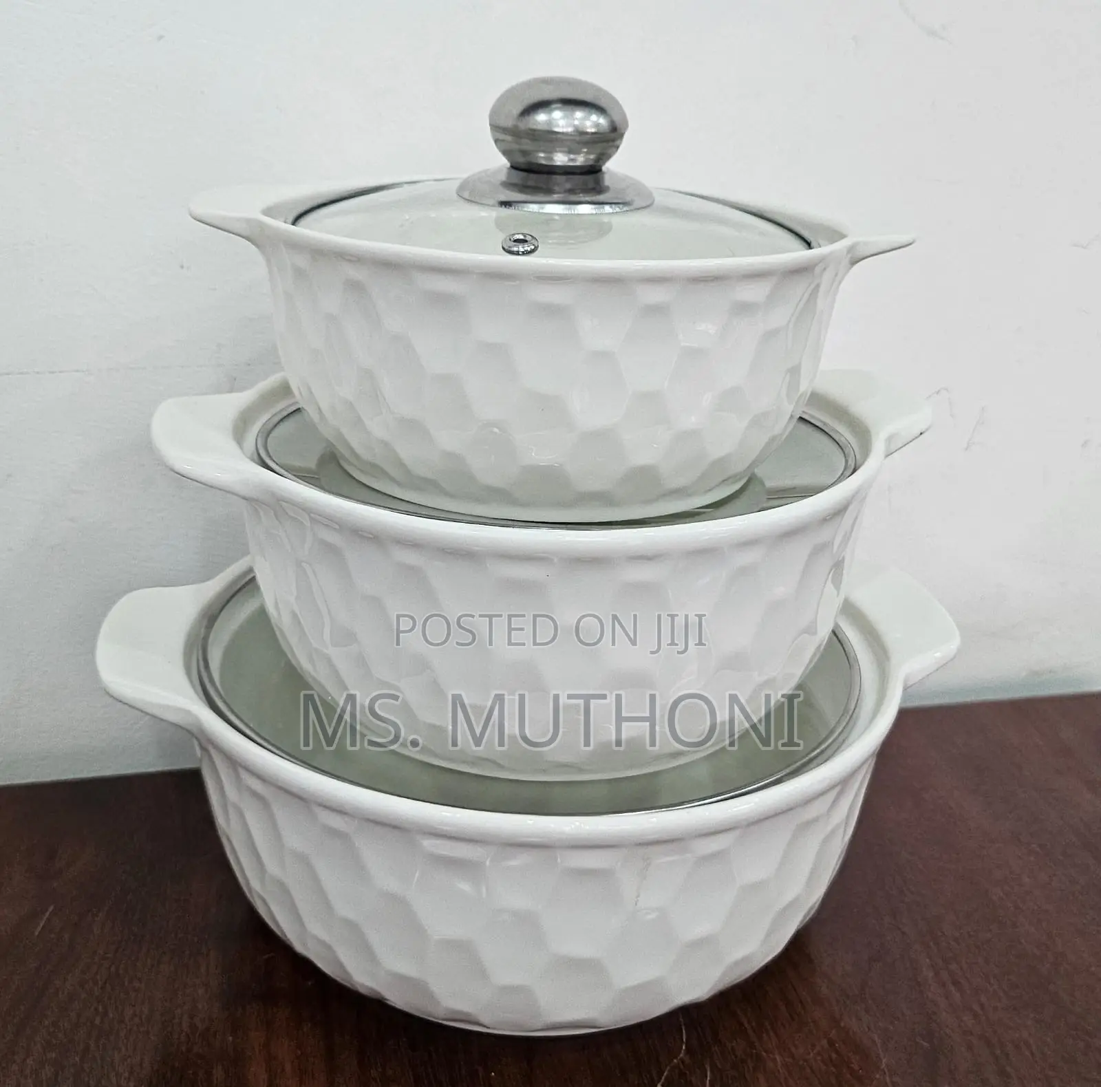 New and Unique Patterns 3 Ceramic Serving Dishes Set