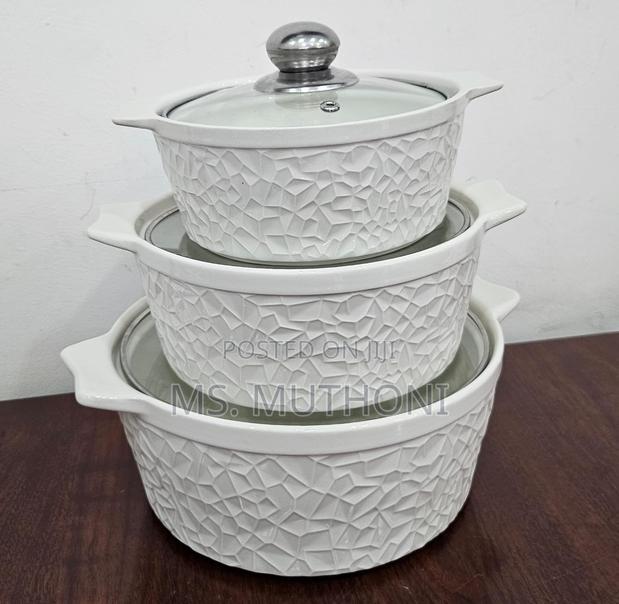 New and Unique Patterns 3 Ceramic Serving Dishes Set - thumbnail 3