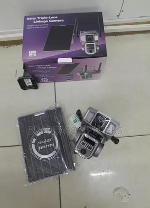 Real Time Both 4g + Wifi Solar Triple-Lens Linkage Camera