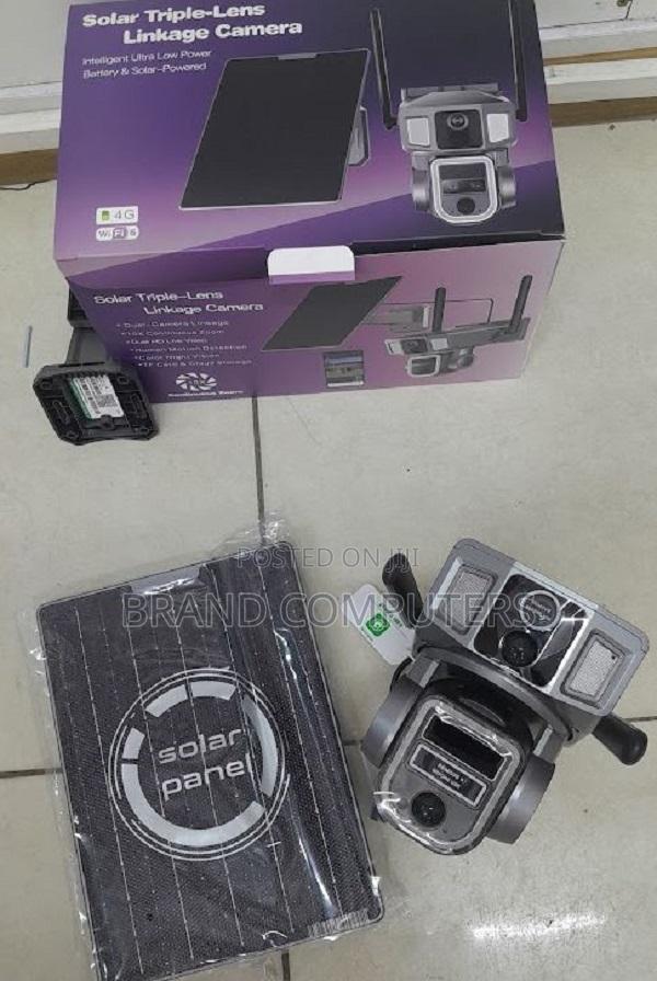 4g + Wi-Fi Outdoor Triple Lens Solar Camera Color Vision