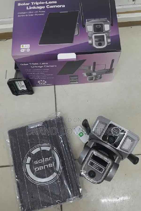 4g + Wi-Fi Outdoor Triple Lens Solar Camera Color Vision