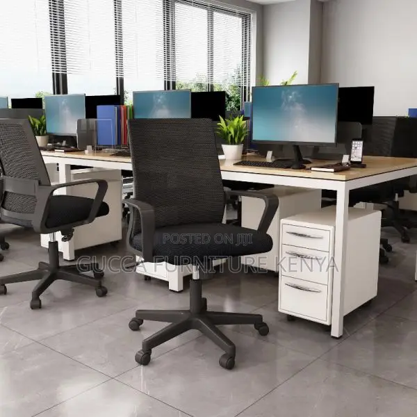 Office Chairs:Mid Back Mesh Upholstered Office Chair Armrest