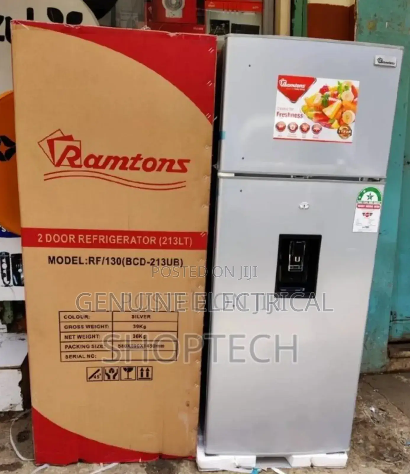 New Ramtons 213litres Double Door Fridge