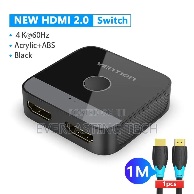 Vention 2-Port Hdmi Bi-Direction Switcher Black Abs Type