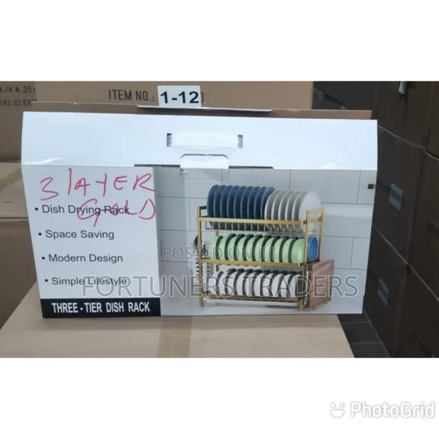 3layer Dishrack Colour Gold