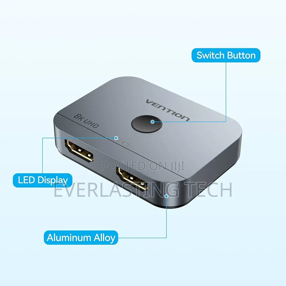 Vention 2-Port Hdmi Bi-Direction Switcher Black Abs Type