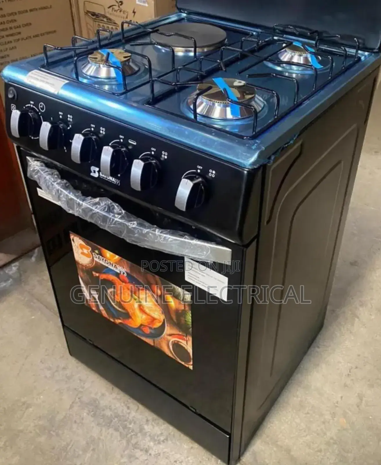 Free Standing 3 Gas + 1 Electric Sayona Cooker