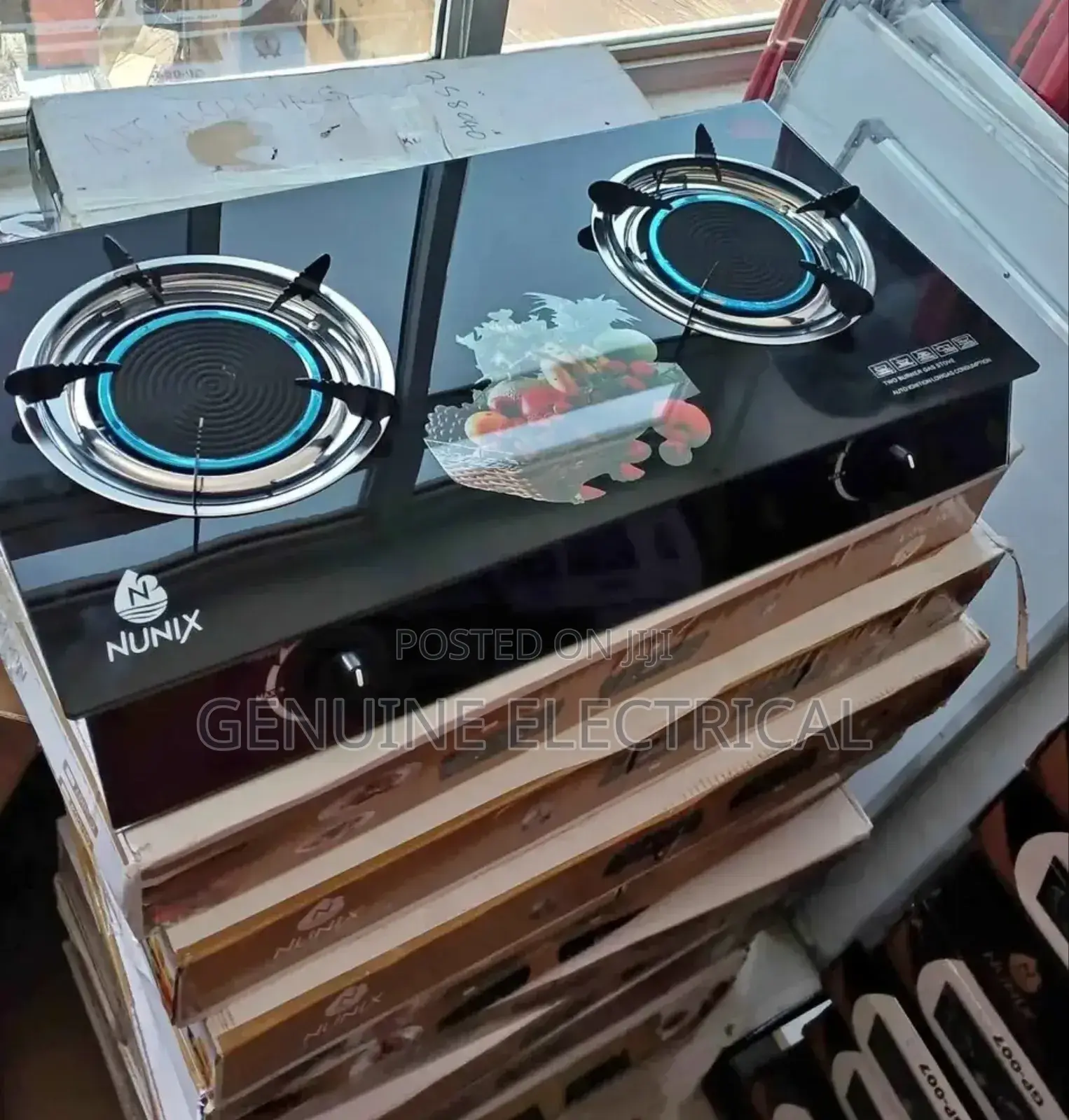 Nunix 2 Burner Infrared Glass Tampered Table Top Cooker