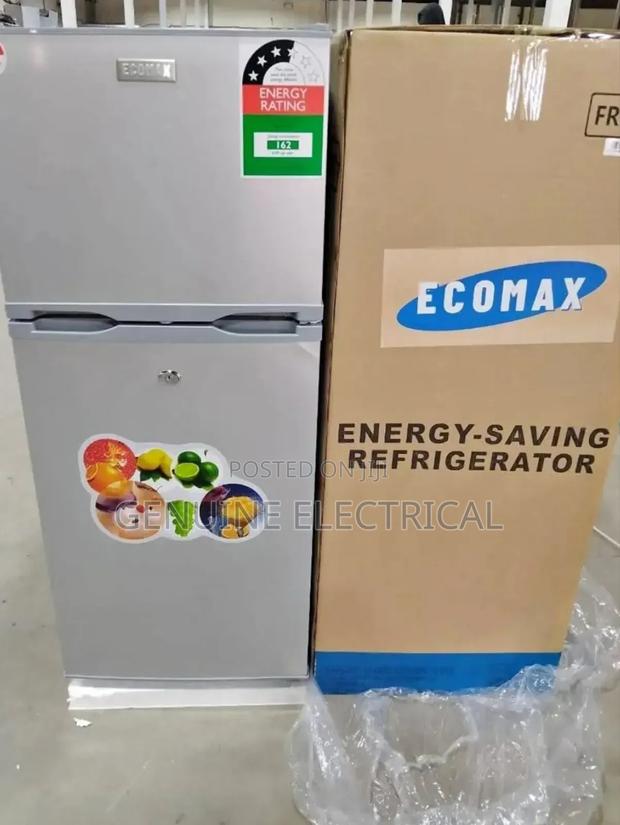 Ecomax 118litres Shiny Silver Double Door Refrigerator