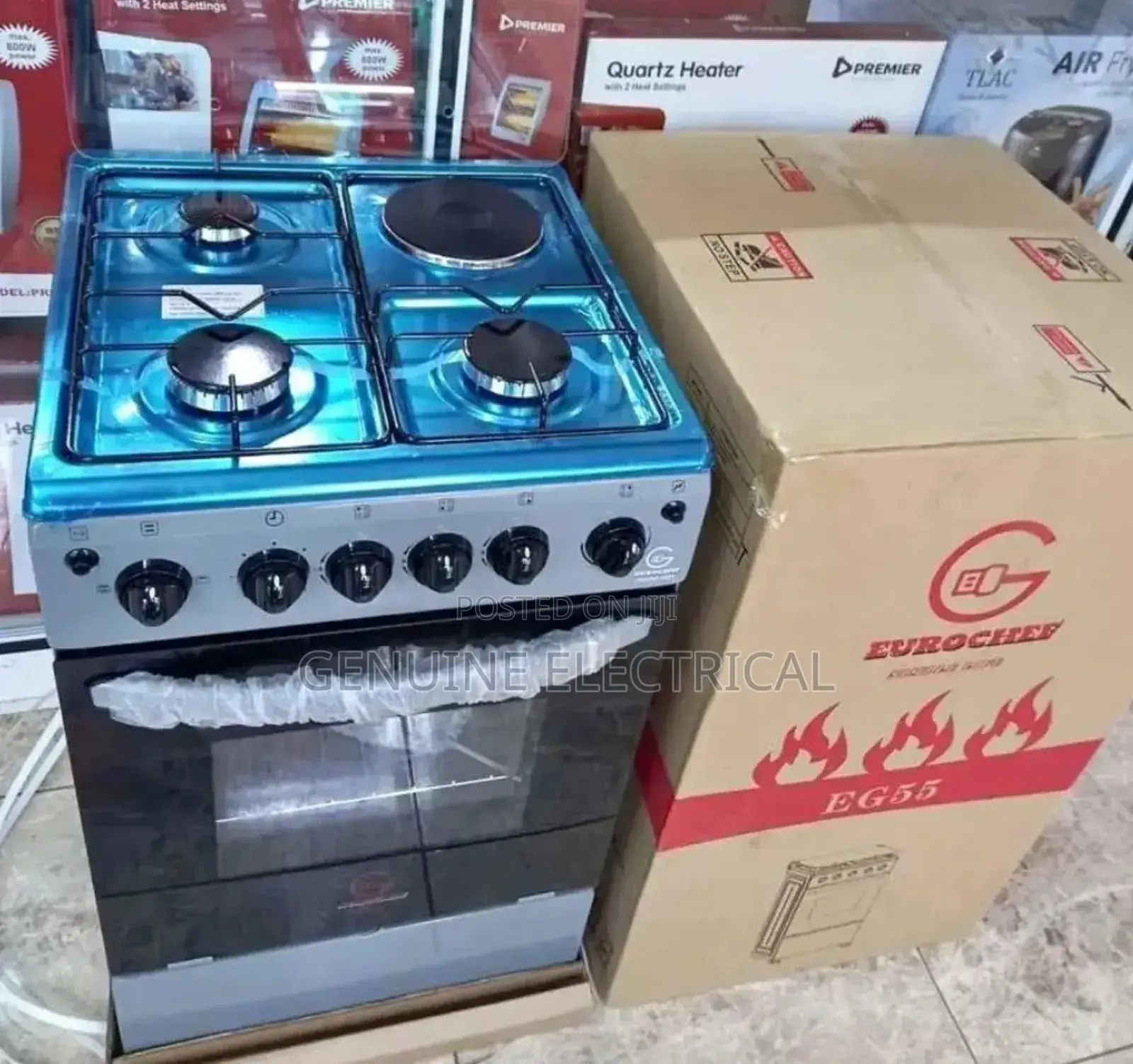 Eurochef Cooker! 60*60 Oven Cooker 3gas 1electric Plate
