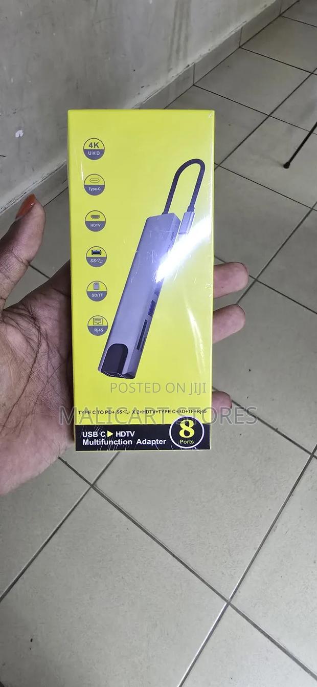 Type C to Multifunction 8 in 1 Docking Station Usb Type C