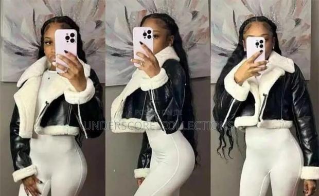 Fluffy Ladies Leather Jackets - main view