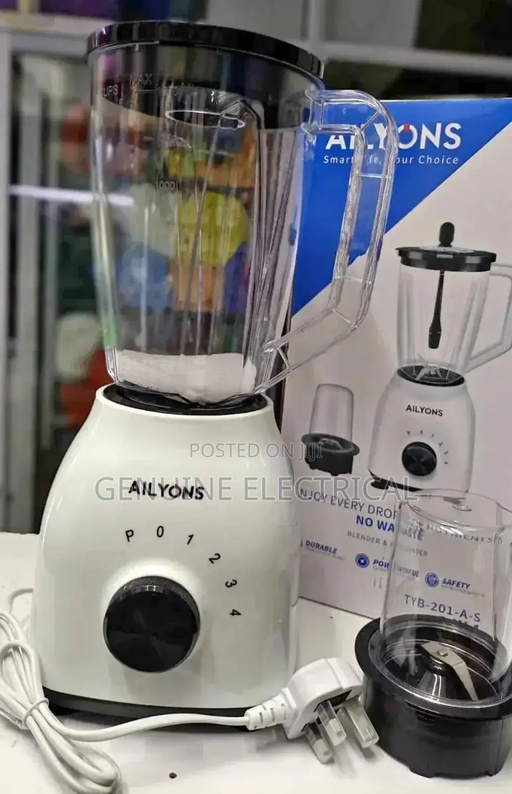 Ailyons Blender 2 in 1 1.5l With Grinding Machine