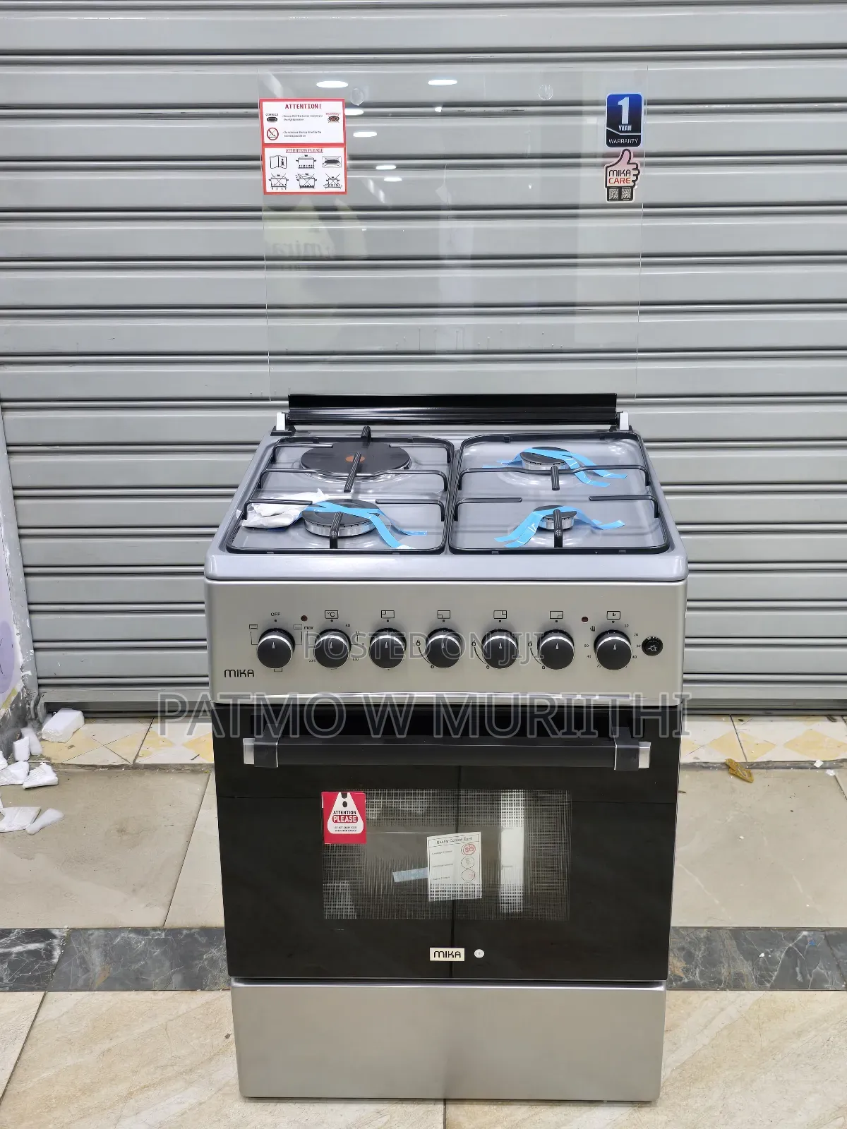 Standing Cooker, Mika Cooker 58cm×58cm 3g+1e, Electric Oven