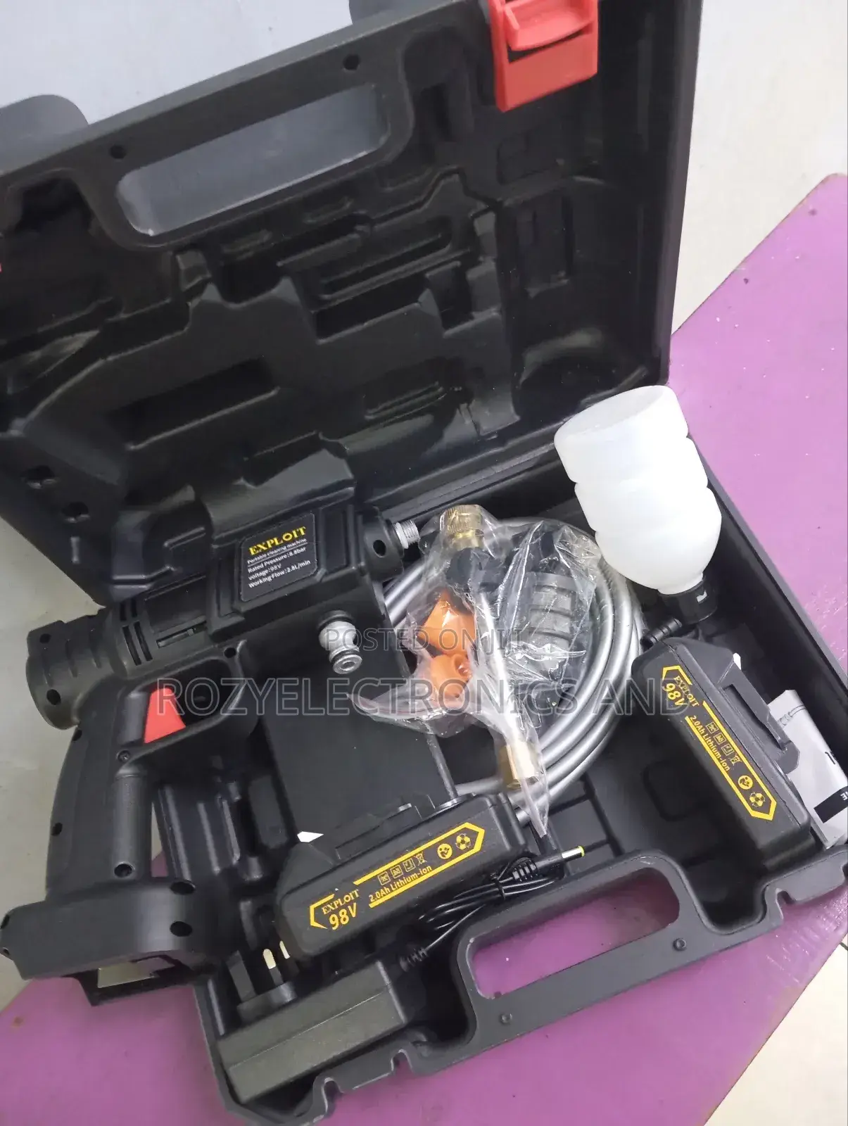 Cordless Carwash Machine With 98v and 2 Battery