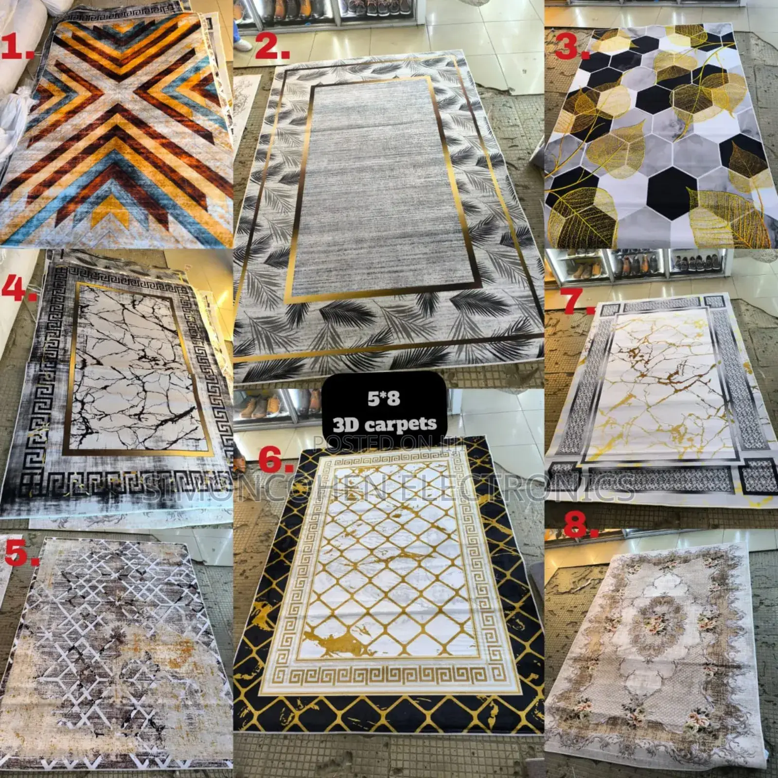 3d Soft Modern Carpets 5*8(150cm*240cm)