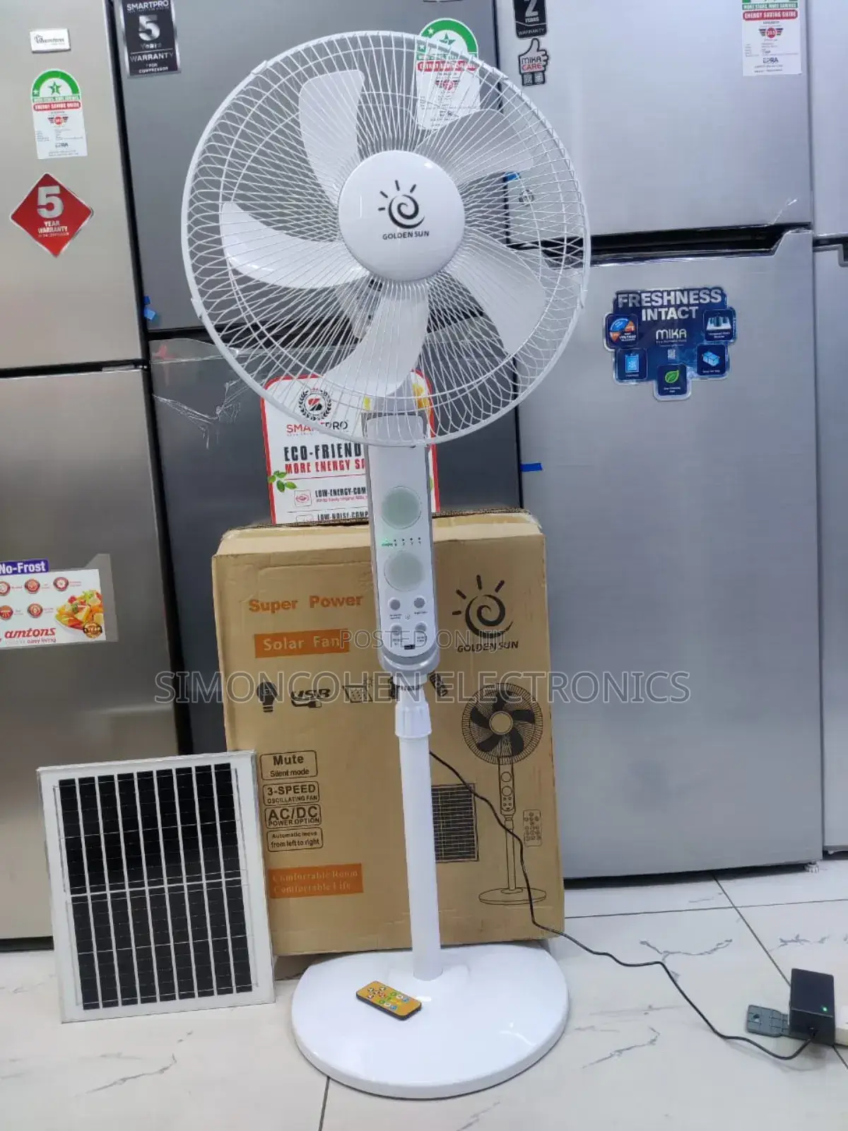 Solar Fan With 15w Solar Panel