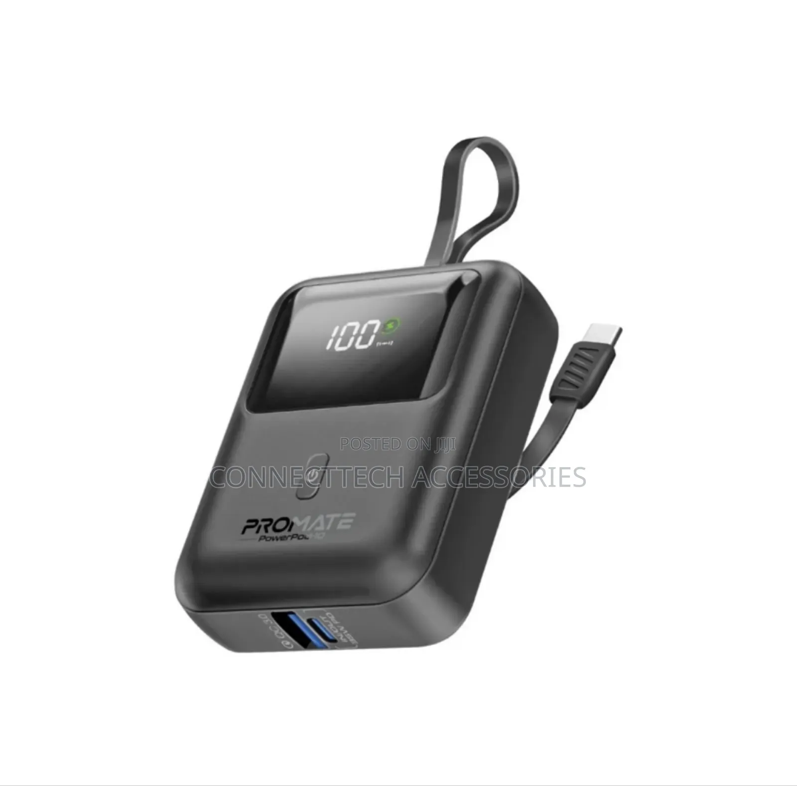 Promate 10000mah Ultra Compact Power Bank 35w Built In Usb C