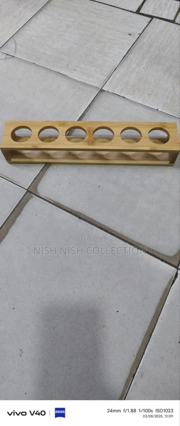Bamboo Tot Glass Holder With 6slots - thumbnail 4