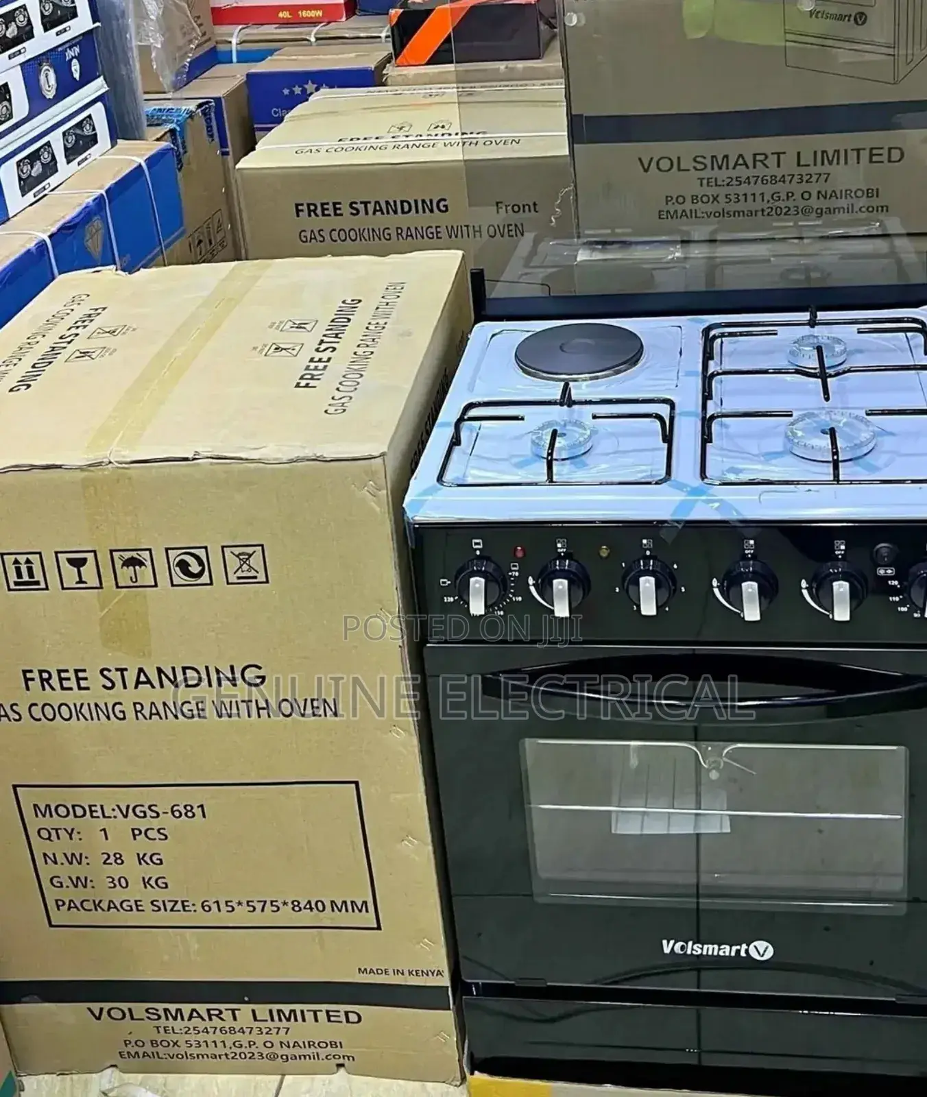 Volsmart 3+1 Full Gas Cooker/Volsmart 3+1gc/V4g