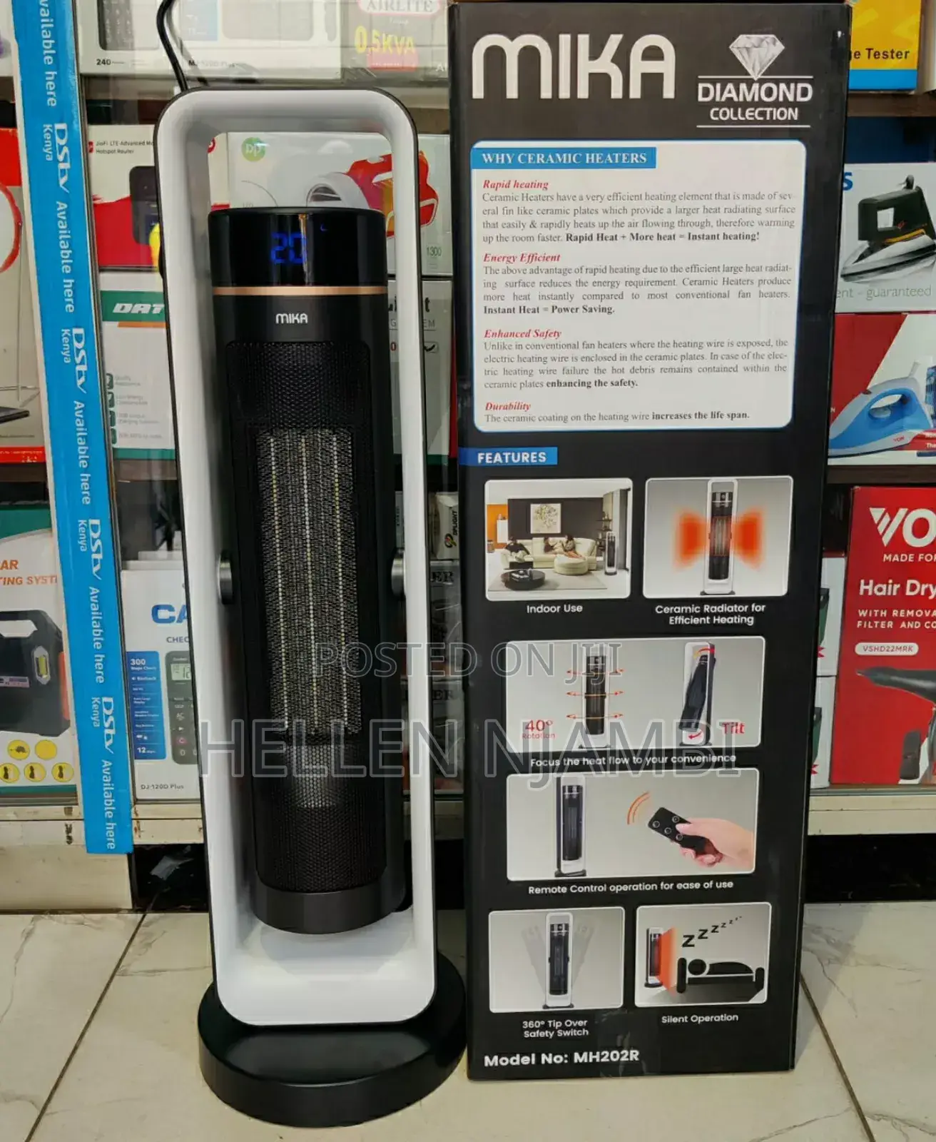 Mika Tower Mh202r Ceramic Heater