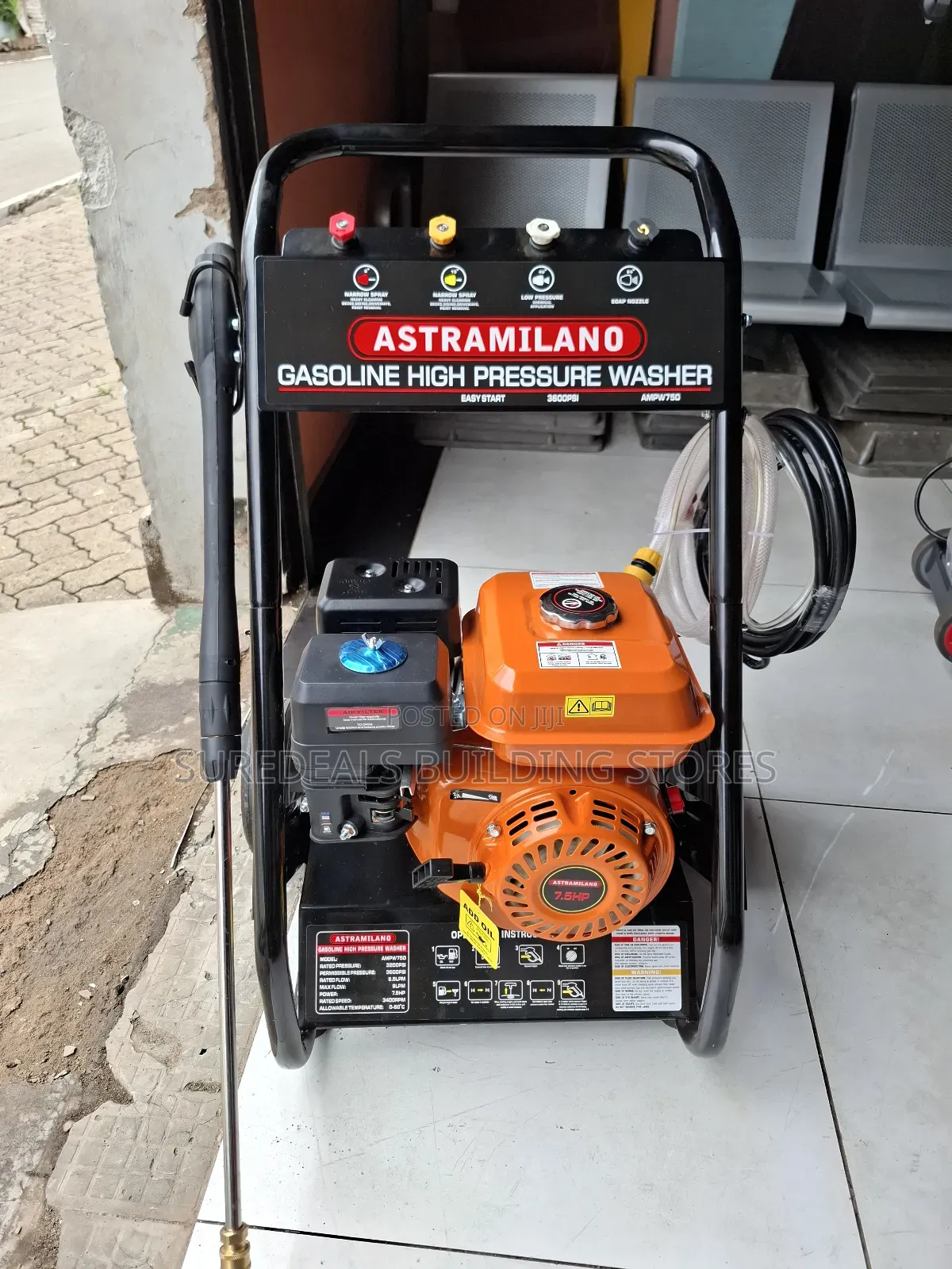 Astramilano Petrol Pressure Washer-3200psi,7.5hp